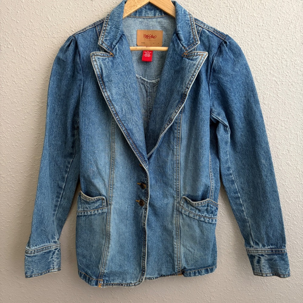 Vintage Mossimo Y2K Denim Jean Cotton Blazer Jacket M